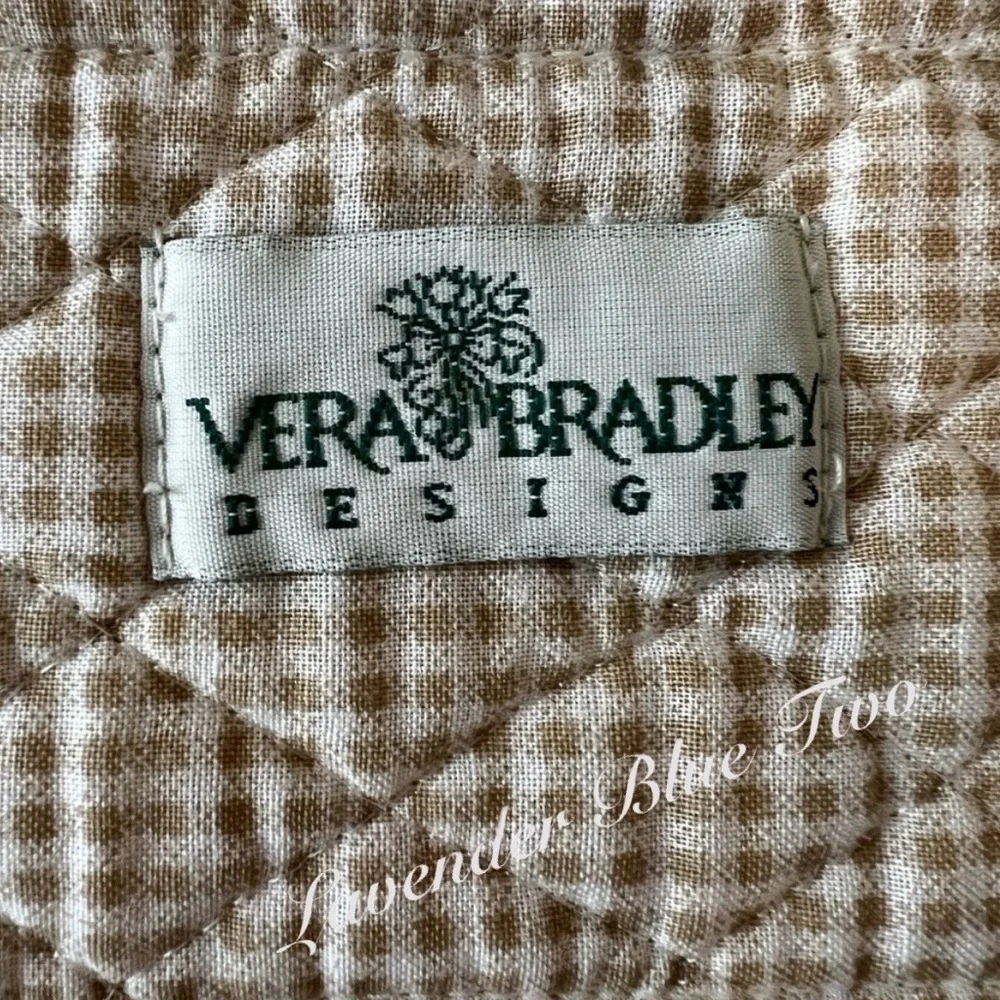 Vintage VERA BRADLEY DESIGNS Natural 1995 2 Placemats 13”H x 18”L Cream USA